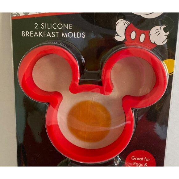 Disney Mickey Mouse Breakfast Egg Pancake Molds Cookie Cutter Set Head Hand - Picture 3 of 4